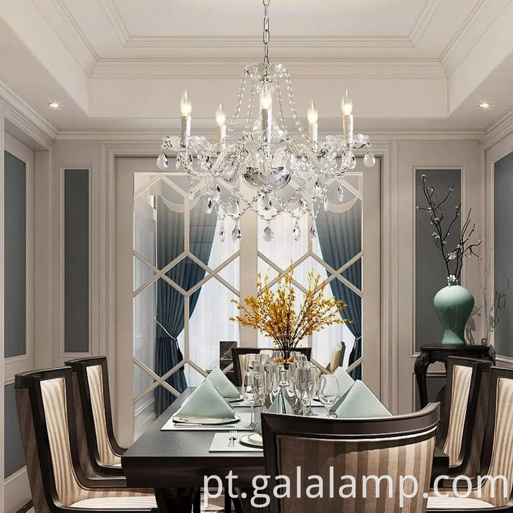 Luz pendente de ramo de cristal de cristal para tetos elegantes